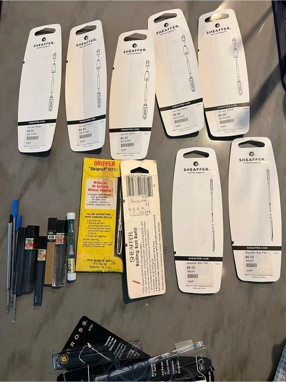 Sheaffer Blue & Red Ballpoint Pen Refills - Pack of Mixed Refills
